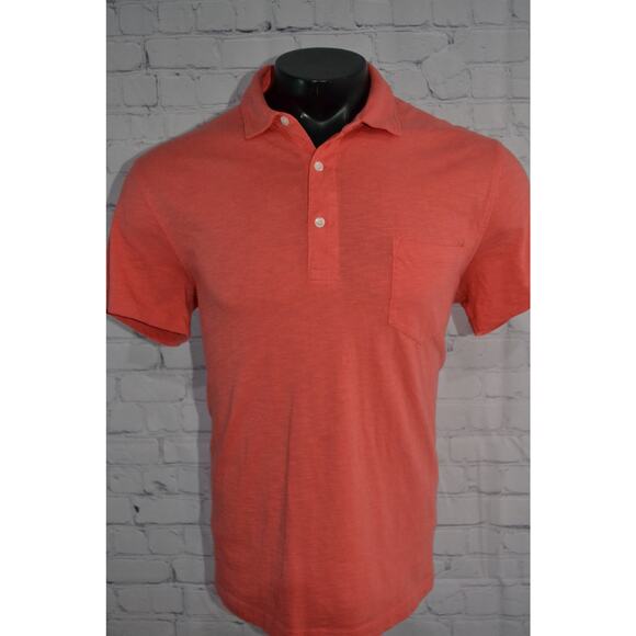 J Crew Golf Polo Shirt Slub Cotton Performance Pink Front Pocket Men Size Large - Picture 6 of 6